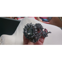 Broszka słonecznik z cyrkoniami 