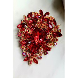 Broszka czerwona 