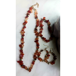 Komplet brązowy biżuterii 