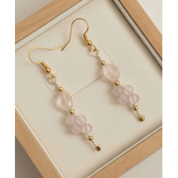 Kolczyki z kwarcu różowego 
