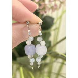 Kolczyki z akwamarynem