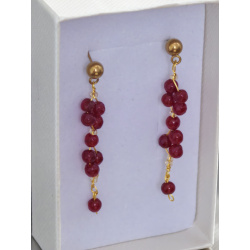 LKolczyki z kamieniem granat