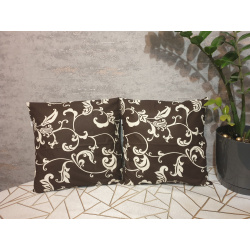 🤎 2 szt poszewki 40x40 cm – elegancki ornament brązowy | 100% Bawełna | Handmade 