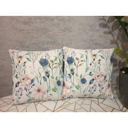 🌿 2 szt poszewki 40x40 cm – delikatne kwiaty polne | 100% Bawełna | Handmade 