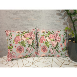 🌸 Zestaw 2 szt poszewki 40x40 cm – romantyczne bukiety róż |100% Bawełna | Handmade 