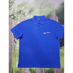 Polo Koszulka Karl Lagerfeld Jeans niebieska męska L bawełna organiczna NEW
