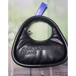 Karl Lagerfeld Jeans torebka damska czarna KLJ Puffy PU Top Handle – listonoszka premium