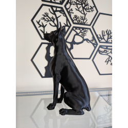Figurka doberman 25 cm wysokości czarna ozdoba 