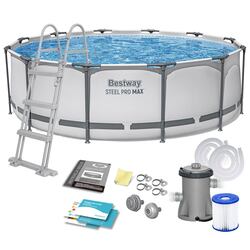 Basen ogrodowy stelażowy 366 x 100 cm zestaw 10w1 Bestway 56418