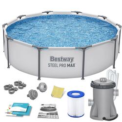 Basen ogrodowy stelażowy 305 x 76 cm zestaw 9w1 Bestway 56408