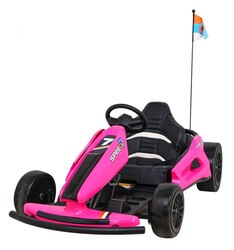 Gokart Speed 7 Drift King na akumulator dla dzieci Różowy Funkcja driftu Sportowe siedzenie 2 Prędkości EVA