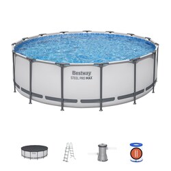 Basen stelażowy Steel Pro MAX 457x122 15FT BESTWAY 5w1 Akcesoria