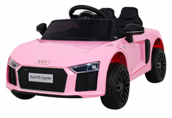 Audi R8 na akumulator dla dzieci Różowy Pilot EVA Wolny Start MP3 LED