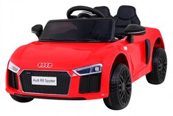 Audi R8 na akumulator dla dzieci Czerwony Pilot EVA Wolny Start MP3 LED