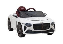 Autko Bentley Bacalar na akumulator dla dzieci Biały Pilot EVA Wolny Start Audio LED