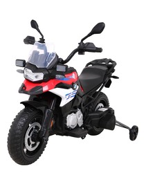 Motor BMW F850 GS na akumulator dla dzieci Czerwony Kółka pomocnicze Audio LED Wolny Start EVA