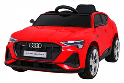 Audi E-Tron Sportback dla dzieci Czerwony Pilot Napęd 4x4 Wolny Start Radio MP3 LED