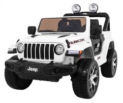 Jeep Wrangler Rubicon na akumulator dla dzieci Biały Pilot