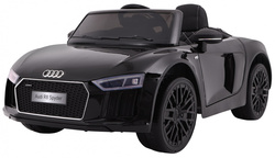 Audi R8 Spyder na akumulator Lakier Czarny Pilot EVA Wolny Start Radio MP3 LED