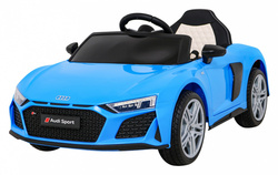 Audi R8 LIFT Samochodzik na akumulator Niebieski Pilot Koła EVA MP3 LED