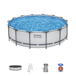 Basen stelażowy Steel Pro MAX 427x107 Szary 14FT BESTWAY 5w1 Akcesoria