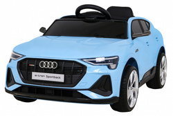 Audi E-Tron Sportback dla dzieci Niebieski Pilot Napęd 4x4 Wolny Start Radio MP3 LED