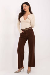 Spodnie Jeansy Damskie Model VM-SP-BQ9621-60.84 Brown - Factory Price