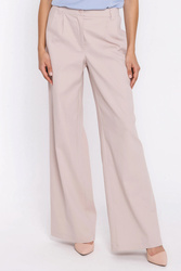 Spodnie Jeansowe spodnie wide leg SD141 Beige - Nife