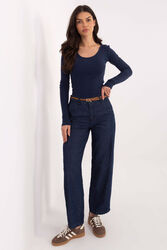 Spodnie Jeansy Damskie Model D80038BB62630D311 Navy - Sublevel