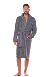 Szlafrok Męski Model Pegasus Long 2451 Grafit - L&amp;L collection