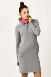 Sukienka Model Kaja 9 Light GreyCoral - Tessita