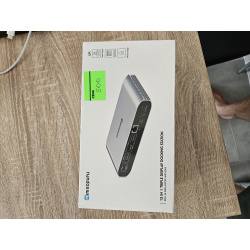 Stacja dokująca 13 w 1: Urządzenie marki Minisopuru oferuje trzynaście portów rozszerzeń, w tym HDMI i DisplayPort, umożliwiając podłączenie do trzech monitorów.