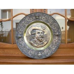 Duży talerz miedziany z portretem Rubensa