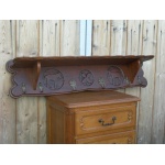 Dębowy wieszak z lwami