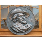 Ogromny talerz miedziany z portretem Rubensa