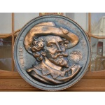 Duży talerz miedziany z portretem Rubensa. nr2