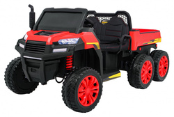 Autko Farmer Truck dla 2 dzieci Czerwony Napęd 4x4 Pilot Kiper Audio LED