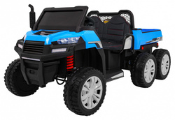 Autko Farmer Truck dla 2 dzieci Niebieski Napęd 4x4 Pilot Kiper Audio LED