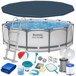 Basen ogrodowy stelażowy 366 x 100 cm zestaw 17w1 Bestway 56418