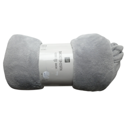 🛏️ Duży, Puszysty i Miły w Dotyku Koc 140 x 200 cm – Home Deco – Szary Komfort i Styl 🌫️🧶💤