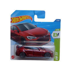 Hot Wheels Tesla Model S Plaid – Czerwony Supersedan Przyszłości 🔥🚗⚡