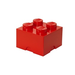 LEGO pojemnik klocek czwórka czerwony