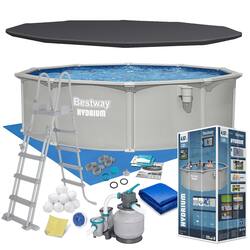 Basen ogrodowy panelowy całoroczny 457 x 122 cm 13w1 Bestawy 56384