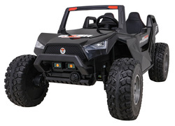 Buggy Clash na akumulator dla 2 dzieci Czarny Pilot Napęd 4x4 Regulacja siedzenia Radio MP3 LED