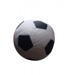 Stylowa pufa piłka w kolorze biało-czarnym