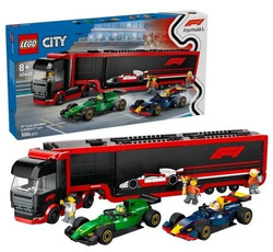 LEGO CITY 60445 Ciężarówka z bolidami RB20 i AMR2