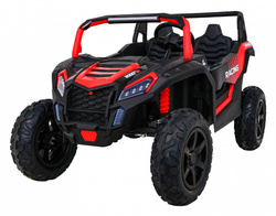 Buggy ATV Strong Racing dla 2 dzieci Czerwony Silnik bezszczotkowy Pompowane koła Audio LED