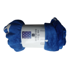 ⚓ Puszysty i Miły w Dotyku Koc 130 x 170 cm – Home Deco – Niebieski z Białymi Kotwicami 🌊⚪🧶