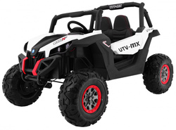 Buggy SuperStar dla dzieci Biały Napęd 4x4 Pilot Bagażnik MP3 LED Blokada drzwi