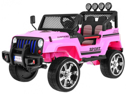 Autko terenowe Raptor Drifter Różowy Pilot Napęd 4x4 Schowek Wolny Start MP3 LED
